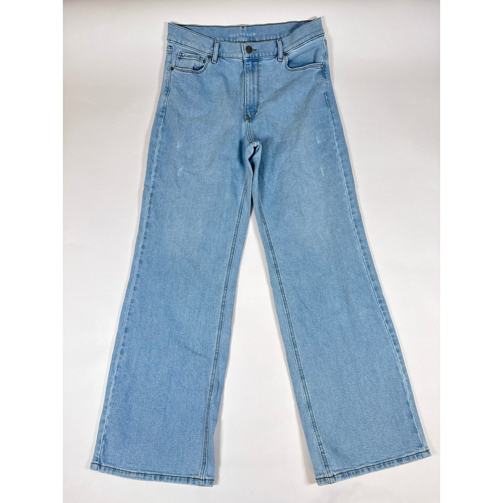 Mott & Bow Jeans Womens 32x32 Blue Wide Leg Light Wash High Rise Denim Casual
